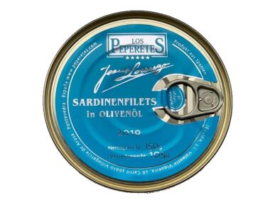 Sardinenfilets in Olivenöl hellblau